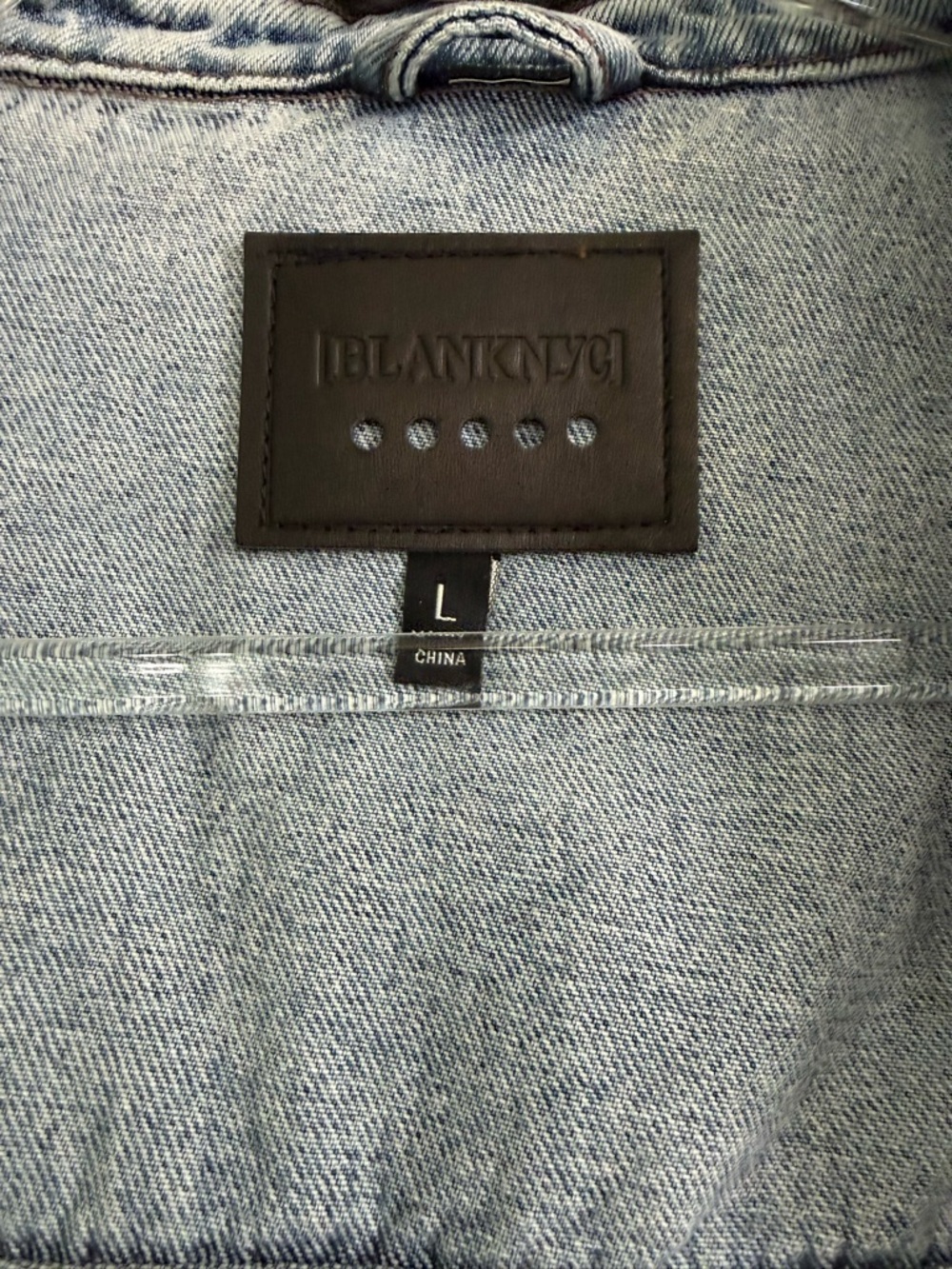 Blank NYC Gray Hooded Denim-Panel Jean Jacket - Picture 3 of 4